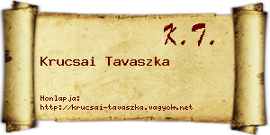 Krucsai Tavaszka névjegykártya